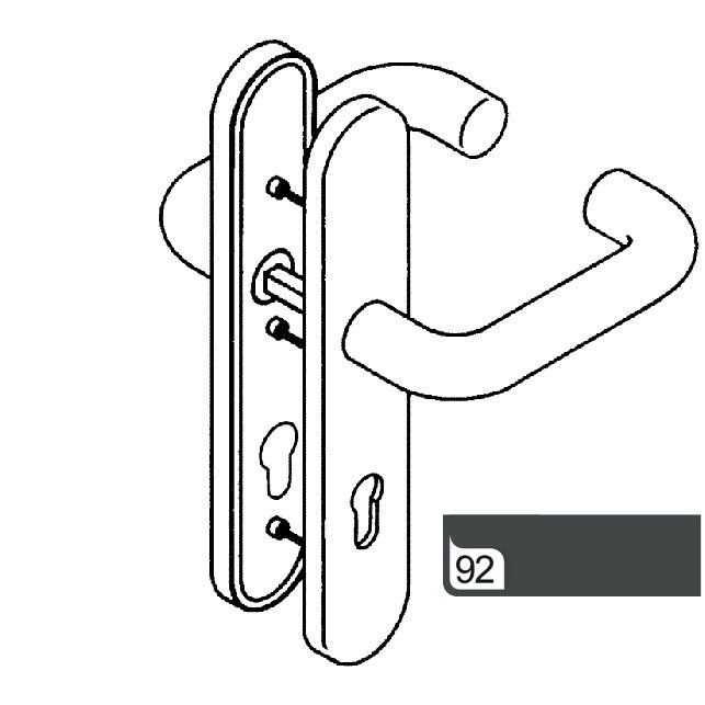 HEWI 111R01.270 PZ Zimmergarnitur 111.23R / 235.23R (92) anthrazitgrau